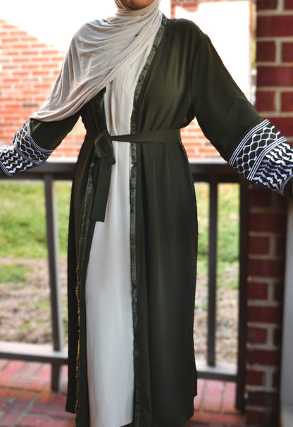 Mommy and Me Keffiyeh Print Abaya: Women