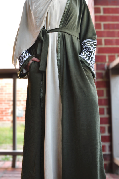 Mommy and Me Keffiyeh Print Abaya: Women